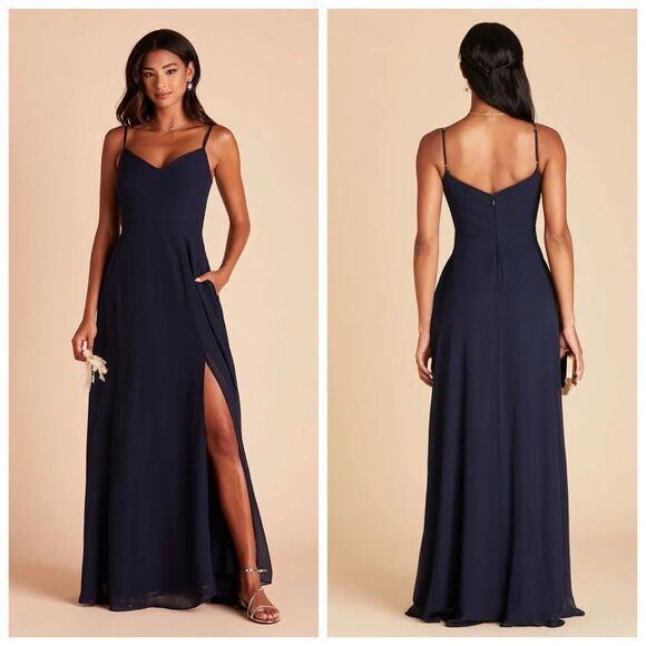 Birdy Grey Dresses & Skirts - SOLD NEW Birdy Grey Devin Convertible Maxi Bridesmaid Dress Navy Chiffon Small